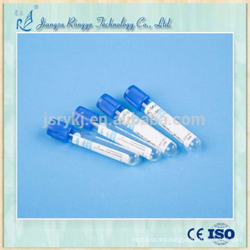 CE approved single use medical vacuum blue blood collection tubes